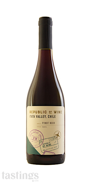 Republic Of Wine 2021 Pinot Noir Itata Valley Chile Wine Review | Tastings