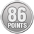 86 points